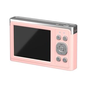 Portable Digital Camera for Photography, 50 Million Pixels Vlogging Camera, 1080P Camera with 2.88'' IPS Screen, 16X Zoom Compact Portable Mini Rechargeable, Gifts for Students Teens Adults (Pink)