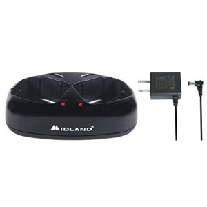 midland – avp10 dual desktop charger for gxt series radios with ac wall adaptor