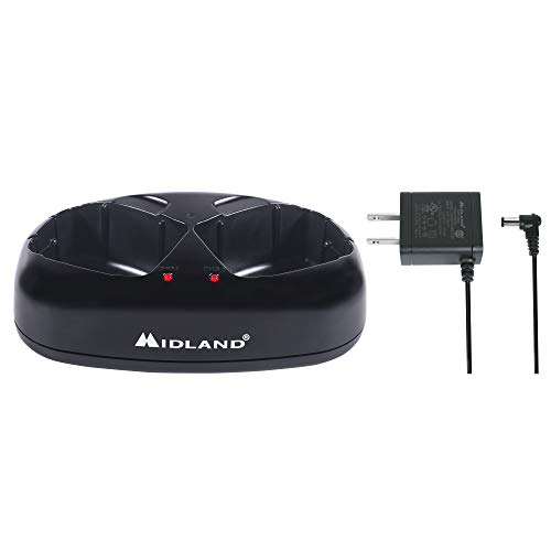 Midland – AVP10 Dual Desktop Charger for GXT Series Radios with AC Wall Adaptor