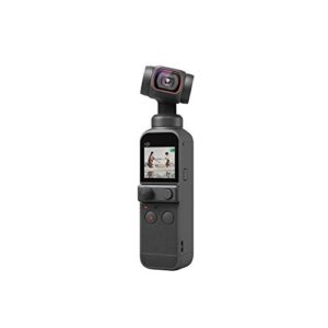 dji pocket 2 – handheld 3-axis gimbal stabilizer with 4k camera, 1/1.7” cmos, 64mp photo, pocket-sized, activetrack 3.0 (renewed)