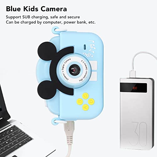 Tgoon Kids Camera, Dual Camera 2000W Mini Kids Camera Cute Cartoon with Lanyard for Home