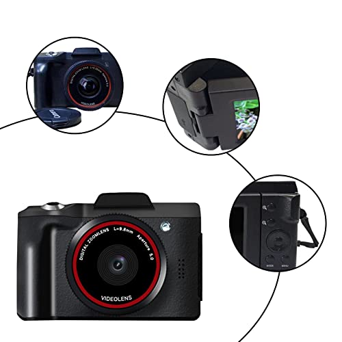 HD Flip Screen SLR Camera 16MP 2.4" Flip Screen Micro SLR Digital Camera with 16x Digital Zoom Anti-Shake USB2.0