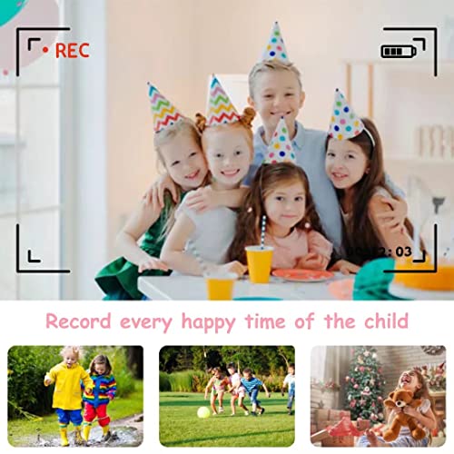 Pink Kids Digital Camera, 32GB Micro SD Card, Gifts for Birthday Christmas, Holiday, Festival