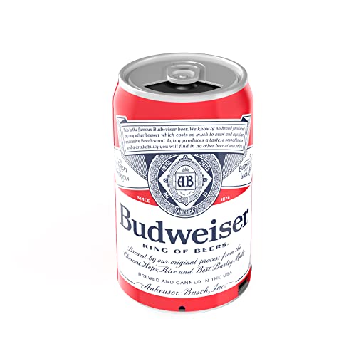 Budweiser Bluetooth Can Speaker Portable Wireless Audio Stereo Speaker Official Travel Music Player Outdoor Universal Music Box for All Devices Surround Sound System Red Bud