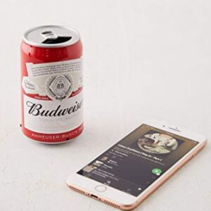 Budweiser Bluetooth Can Speaker Portable Wireless Audio Stereo Speaker Official Travel Music Player Outdoor Universal Music Box for All Devices Surround Sound System Red Bud