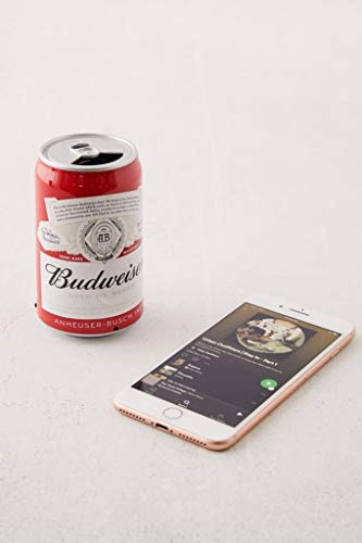 Budweiser Bluetooth Can Speaker Portable Wireless Audio Stereo Speaker Official Travel Music Player Outdoor Universal Music Box for All Devices Surround Sound System Red Bud