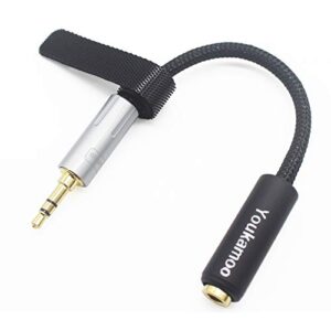 youkamoo 3.5mm male to 4.4mm female 8 core silver plated headphone earphone audio adapter cable in box 3.5mm stereo to 4.4mm balanced 4.4mm female