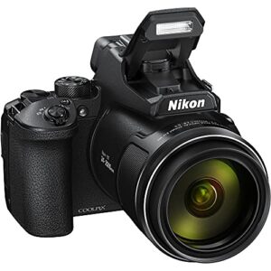Nikon Intl. Nikon COOLPIX P950 Camera with Advanced Bundle, 26532 (Microphone, LED Light, Tripod, Monopod, 2x64Gb and More), Black (Renewed)