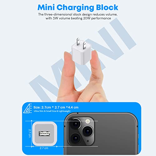 iPhone Charger [Apple MFi Certified] 2Pack 10FT Extra Long Charging Cords USB to Lightning Cable with USB Wall Charger Block Power Adapter Travel Plug for iPhone 13/12/11 Pro Max/SE/XS/X/XR/8/7, iPad