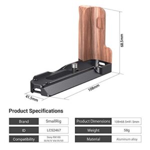 SmallRig L-Shape Bracket Wooden Grip for RX100 III/IV/V (VA) / VI/VII Camera - LCS2467