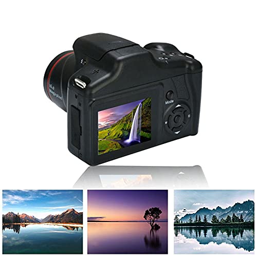 NORK Digital SLR Camera, Portable Anti-Shake Vlogging Camera, 2.4 in TFT LCD Screen 1080P Video Camera, Built-in Microphone, HD 16X Zoom, 5MP CMOS Sensor, Black