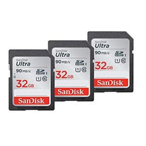 sandisk 32gb (3-pack) ultra sdhc uhs-i memory card – sdsdunr-032g-gn6im