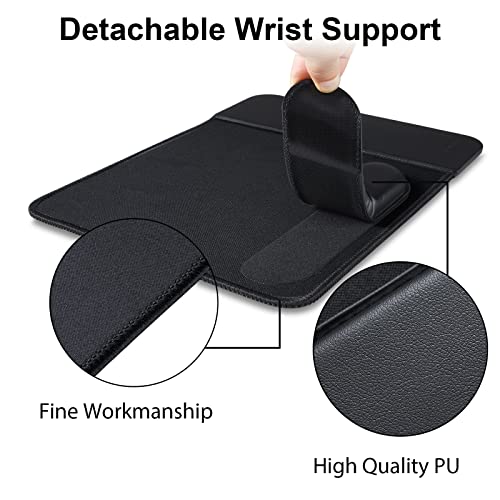 15W Wireless Charging Mouse Pad with Wrist Support, Fast Qi Wireless Charger Mouse Mat for iPhone 14/13/12/12 Pro/11/11Pro/XR/Xs/X/8, Samsung Galaxy S10/S9/S8 Plus Note 9/8 Multiple Devices