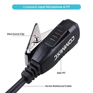 COMMIXC Walkie Talkie Earpiece, 1-Pin 2.5mm Covert Air Acoustic Tube Walkie Talkie Headset with Mic PTT, Only Compatible with Motorola Talkabout Radios