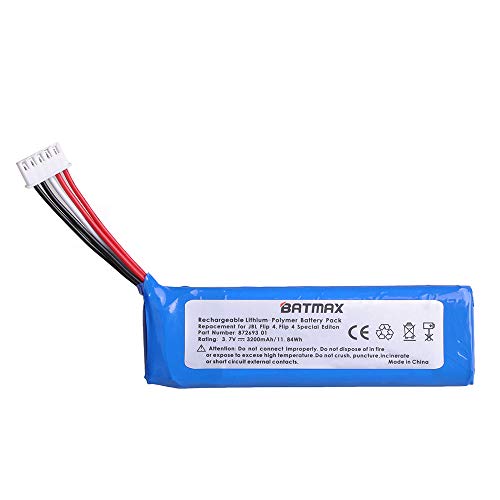 Batmax 3200mAh Battery for JBL Flip 4, Flip 4 Special Edition, JBL GSP872693 01