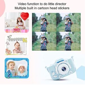 Kids Camera, Quakeproof TF Card Children Camera Auto Focus for Birthday Gift(Blue)