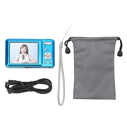 Kids Digital Camera, 8X Zoom 48MP Kids Camera with Storage Bag and Charging Cable, 2.7 Inch Compact Vlogging Camera for Children Beginners Blue