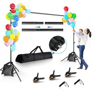 backdrop stand 8.5x10ft, zbww photo video studio adjustable backdrop stand for parties, wedding, photography, advertising display