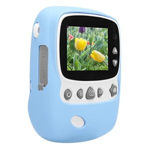 kids digital selfie camera, 18mp instant print children video camera recorder with 2.4in ips display, fun photo frame, mp3 playback and dual lens for boys and girls christmas birthday(blue)
