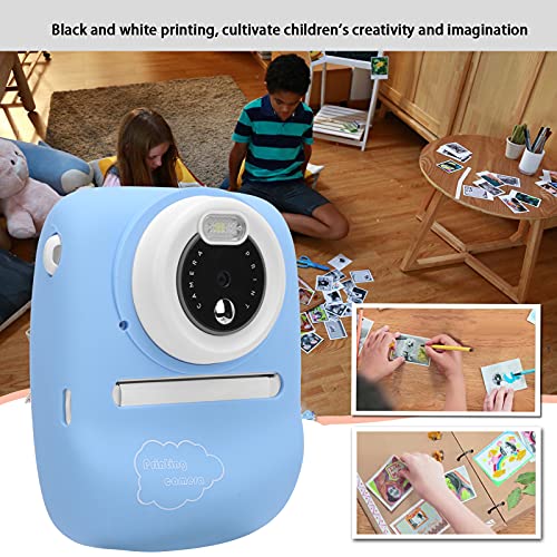 Kids Digital Selfie Camera, 18MP Instant Print Children Video Camera Recorder with 2.4in IPS Display, Fun Photo Frame, MP3 Playback and Dual Lens for Boys and Girls Christmas Birthday(Blue)