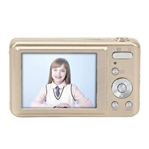 kids digital camera, 8x zoom 48mp kids camera with storage bag and charging cable, 2.7 inch compact vlogging camera for children beginners gold