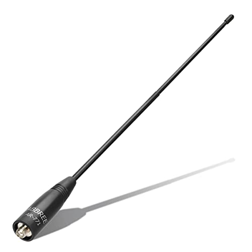 ABBREE AR-771 14.96Inch SMA-Female Dual Band Flexible Whip Handheld Antenna for Baofeng UV-5R BF-F8HP BF-F8TD,BF-F8GP,UV-82HP,UV-82 BF-888S GM-15Pro BF-H5/H6/H7 Kenwood Two Way Radio