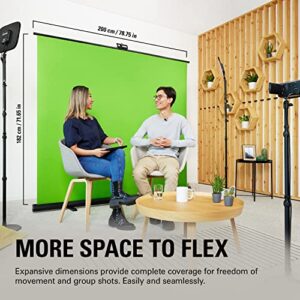 Elgato Green Screen XL - Extra Wide 79x72 Chroma Key Panel, Wrinkle-Resistant Fabric for Background Removal for Streaming, Video Conferencing, on Instagram, YouTube, TikTok, Zoom, Teams, OBS