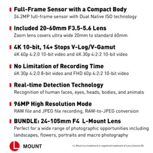 Panasonic LUMIX S5 Full Frame Mirrorless Camera (DC-S5KK) and LUMIX S 24-105mm F4 Lens (S-R24105)