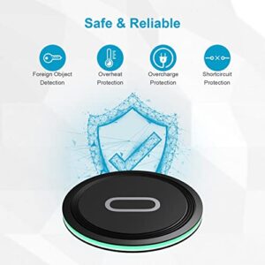 15W Fast Wireless Charger for Pixel 7 Pro/7/6 Pro/6/5/4 XL/4/3/3 XL, Samsung Galaxy S23 S22 Ultra S21 FE S20 S10 Plus S9 S8, iPhone 14 13 12 11 Pro Max, Fast Wireless Charging Pad Station Qi-Certified