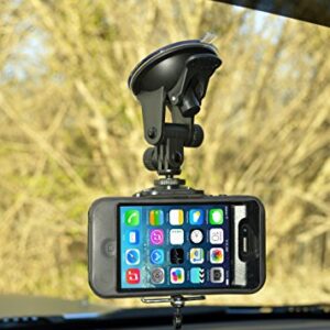 DaVoice Car Phone Mount - Cell Phone Holder for Car Windshield Compatible with iPhone X XS Max XR 8 Plus 7 Plus 6S Plus 6 Plus SE Samsung Galaxy S9, S8, S8 Plus, Note 8, S7, S6, S5, Google Pixel XL