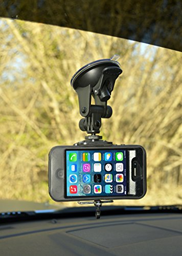 DaVoice Car Phone Mount - Cell Phone Holder for Car Windshield Compatible with iPhone X XS Max XR 8 Plus 7 Plus 6S Plus 6 Plus SE Samsung Galaxy S9, S8, S8 Plus, Note 8, S7, S6, S5, Google Pixel XL