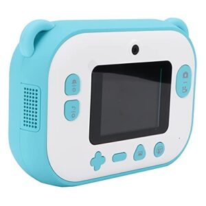instant print camera, portable digital camera printing camera 200dpi for kid for children(blue)