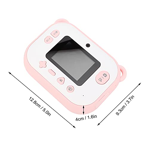 Printing Camera, Instant Print Camera One‑Click Portable Digital Camera for Children for Kid(Pink)