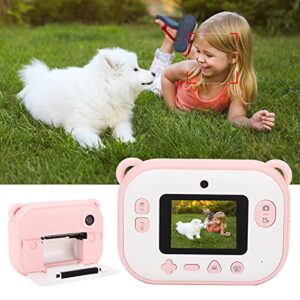 Printing Camera, Instant Print Camera One‑Click Portable Digital Camera for Children for Kid(Pink)