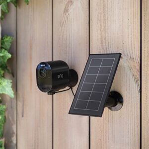 Arlo Solar Panel Charger (2021 Released) - Arlo Certified Accessory - Works with Arlo Pro 5S 2K, Pro 4, Pro 3, Floodlight, Ultra 2, and Ultra Cameras, Weather Resistant, Easy Install, Black - VMA5600B
