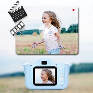 Tgoon Children Camera, Kids Camera 2000W Pixels Auto Focus Quakeproof for Christmas(Blue)