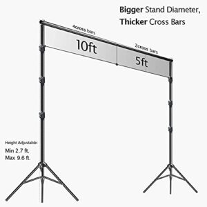 Julius Studio Photo Video Studio 10 x 9.6 feet (W x H) Length Adjustable Muslin Background Backdrop Support System, Backdrop Stand with Carry Bag, JSAG505