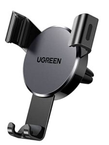 ugreen car vent phone mount air vent clip cell phone holder gravity auto lock compatible with iphone 14 pro max 14 plus, iphone 13 12 11 pro max xr xs 8 7 plus se, samsung galaxy s22 smartphone black