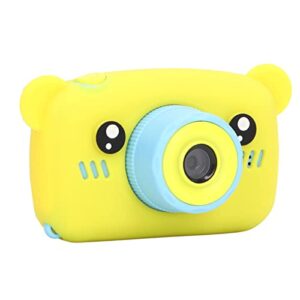 tgoon kid video camera, children camera digital rechargeable 2 inch display for outdoor activity(yellow)