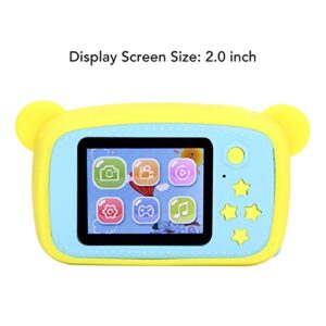 Tgoon Kid Video Camera, Children Camera Digital Rechargeable 2 Inch Display for Outdoor Activity(Yellow)