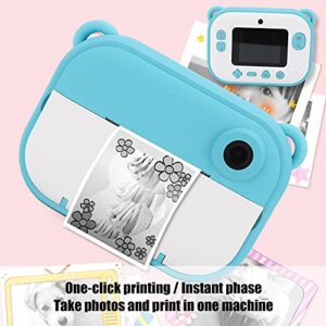 Instant Print Camera, 200DPI Print Out Camera Kids Camera for Children for Kid(Blue)