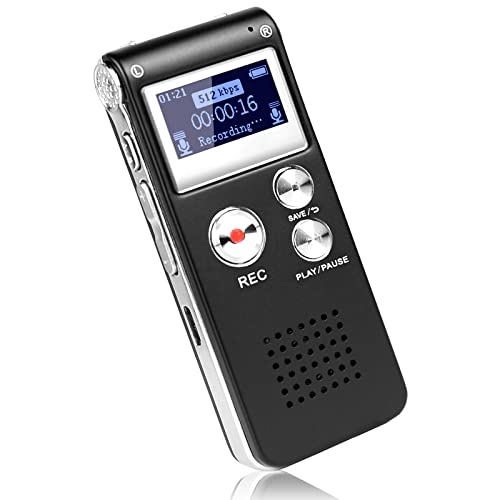 Digital Voice Recorder Voice Activated Recorder with Playback Audio Recording Device for Lectures Meetings Dictaphone Recorder with Password/USB