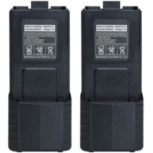 nozza bl-5l 3800mah extended battery for baofeng uv-5r bf-8hp uv-5x rd-5r uv-5rtp uv-5r plus uv-5re (2-pack)