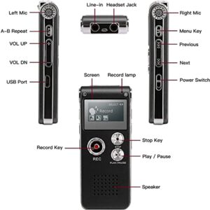 32GB Digital Voice Recorder Mini Voice Recorder Upgraded Small Audio Recorder with MP3&USB for Lectures, Meetings, Interviews…