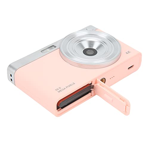 2022 New 4K Digital Camera for Kids, 16x Digital Zoom and Autofocus Compact Camera, 750mAh Batteries, Supports 32GB SD Card, for Teens, Elder,Beginners(Pink)
