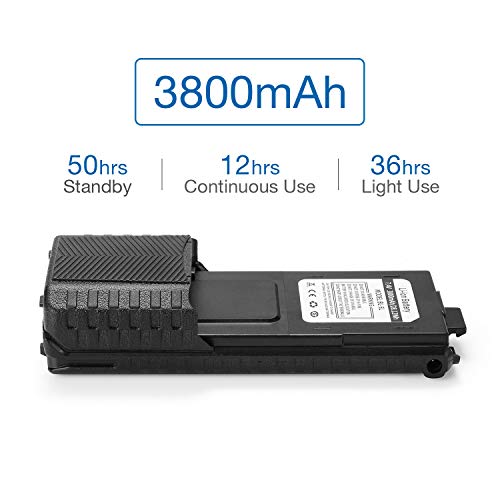 BAOFENG BL-5L 3800mAh Extended Battery Compatible with UV-5R RD-5R UV-5RTP UV-5R Plus, Original Pack, Black