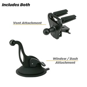 Scosche HDVM-1 3-in-1 Universal Vent and Suction Cup Mount for Mobile Devices | StickGrip Base and Vent Clips Included