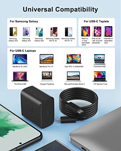 USB C Wall Charger,45W Super Fast Charger and 5FT Type C Charger Cable Fast Charging for Samsung Galaxy S22/S22 Ultra/S22+/S21/S21Ultra/S21+/S20/S20Ultra/Note20/Note 20Ultra/Note10+/iPad Pro12.9/11