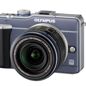 Olympus PEN E-PL1 12.3MP Live MOS Micro Four Thirds Mirrorless Digital Camera with 14-42mm f/3.5-5.6 Zuiko Digital Zoom Lens (Slate Blue) (Old Model)