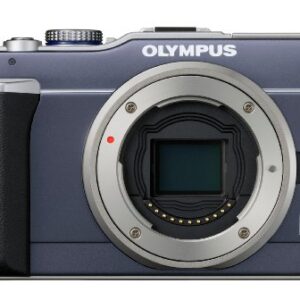 Olympus PEN E-PL1 12.3MP Live MOS Micro Four Thirds Mirrorless Digital Camera with 14-42mm f/3.5-5.6 Zuiko Digital Zoom Lens (Slate Blue) (Old Model)